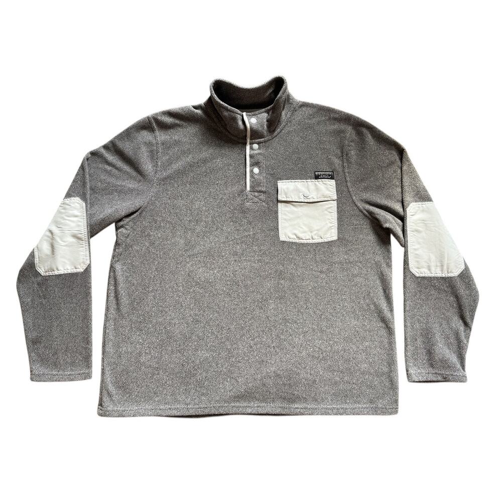 Simply Southern Snap Pullover Sweater Unisex Jacket Grey Blue Gorpcore Unisex